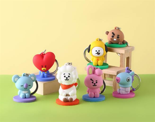 一卡通公司推出超萌「BT21公仔立体一卡通」，共发行7个人气角色。（一卡通公司提供／石秀华高雄传真）