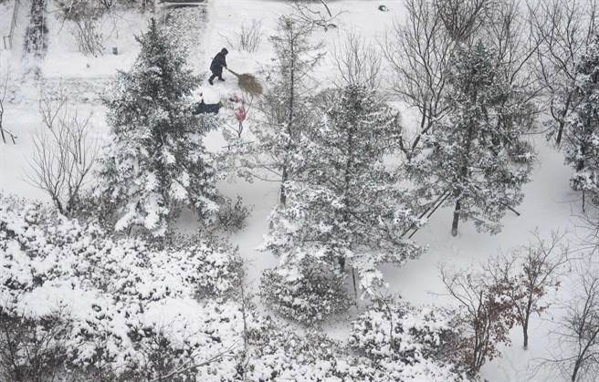 吉林長春路面積雪。（文匯網）