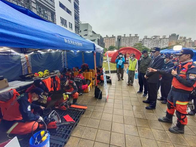 新北市政府消防局將在緊急應變指揮學院（ERCA）辦理評測演練，針對搜救隊伍的「管理、搜索、救援、醫療及後勤組」等5大功能編組辦理精進訓練。(新北消防局提供)