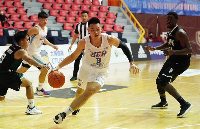 健行科大陈范柏彦（中）全场拿26分。（大专体总提供）