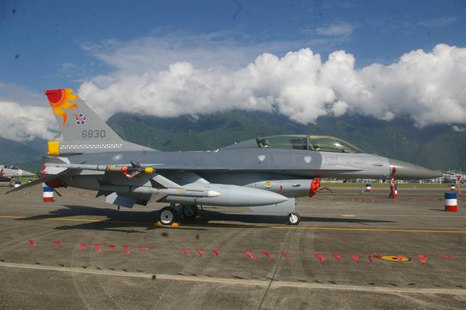 F16维修工具遗失 汉翔：不影响工作进度。（F-16示意图/许家寧摄）