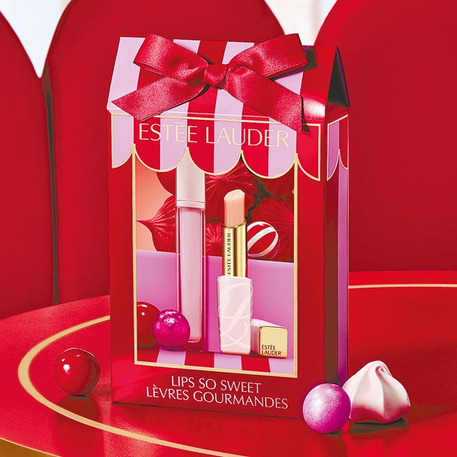 1.雅诗兰黛奇幻圣诞粉嫩美唇组，1680元。（雅诗兰黛提供）