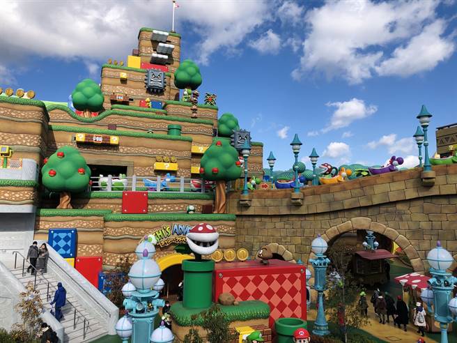 日本环球影城新开幕的玛利欧新园区「超级任天堂世界」，昨夜突发火警。(图／中央社)