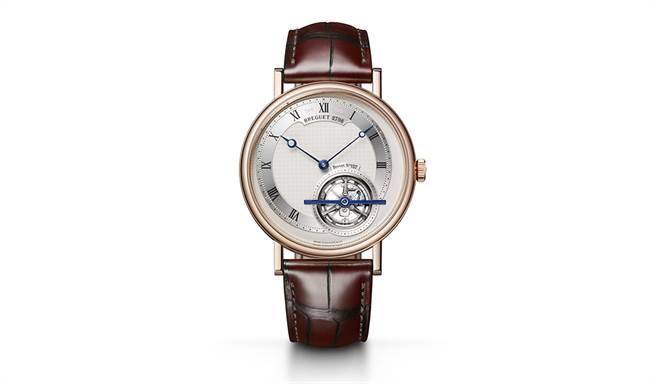 宝玑为庆祝陀飞轮诞生220周年，推出Classique Tourbillon Extra-Plat Anniversaire 5365腕表，限量35只。（图/Breguet提供）