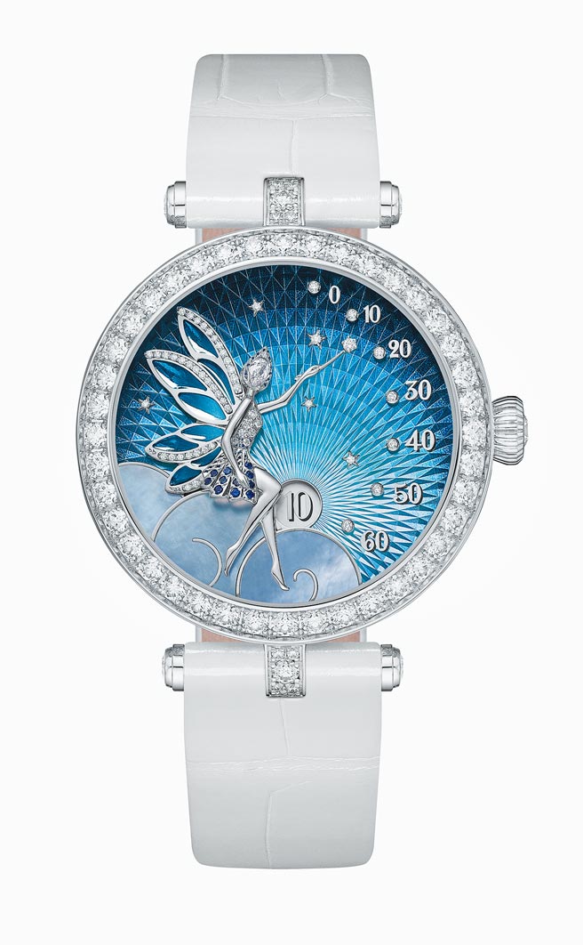 最佳複雜功能女表梵克雅寶以Lady Feerie珠寶表拿下最佳複雜功能女表的殊榮，302萬元。（梵克雅寶提供）