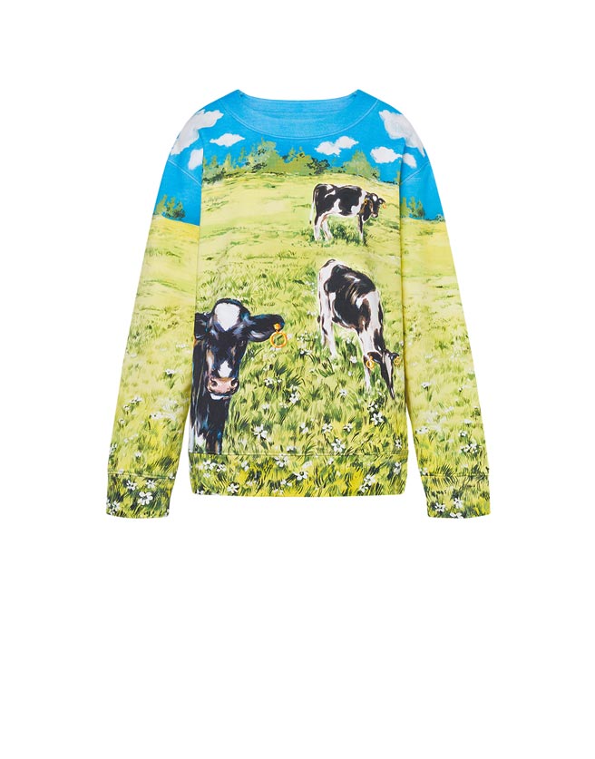 MOSCHINO乳牛大学T，3万500元。（MOSCHINO提供）