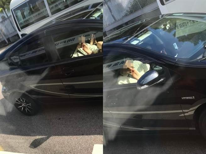 网友在路边发现轿车内男驾驶在吸允副驾驶座女子的「脚趾」，影片中可见女子将双脚放在男子的大腿上，男子则一边吸允一边开车，女子则淡定的划手机。（翻摄自脸书社团「筲箕湾西湾河关注组」）