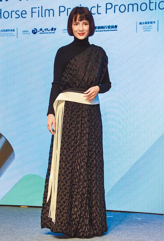 李心洁来台隔离14天，昨出席「2021台北金马创投会议」颁奖典礼。（罗永铭摄）