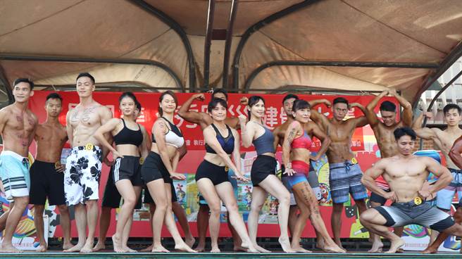 这场独特的赛事吸引外县市热爱健身、健美的民眾参与。（张毓翎摄）