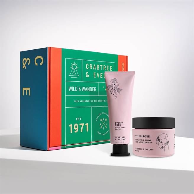 瑰柏翠圣诞礼盒「伊芙琳玫瑰保湿润泽组」。（图／品牌提供）