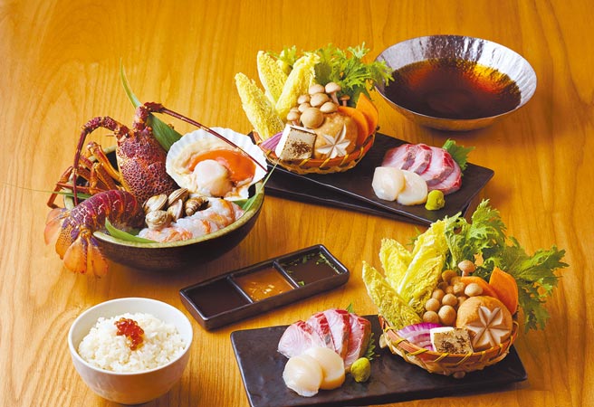 「龙洑‧黄金生龙虾套餐」以整只南非黄金生龙虾做为主角，1390元+10%。（日本桥海鲜丼辻半提供）