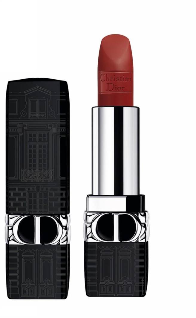 迪奧藍星唇膏 璀璨蒙田限量版 摩登柔霧 ＃858，1450元。（迪奧提供）