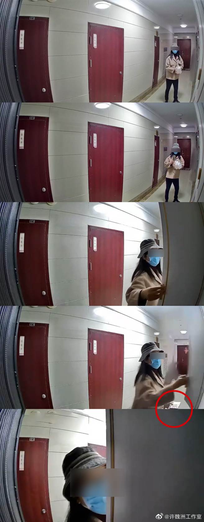 女粉絲近日竟直接闖入男星許魏洲的家門口搜刮私人物品。（圖／微博@許魏洲工作室）