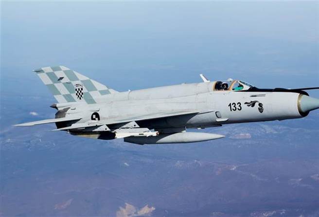 克罗埃西亚的MiG-21，是苏联时期留下来的老旧战机。(图/克罗埃西亚空军)