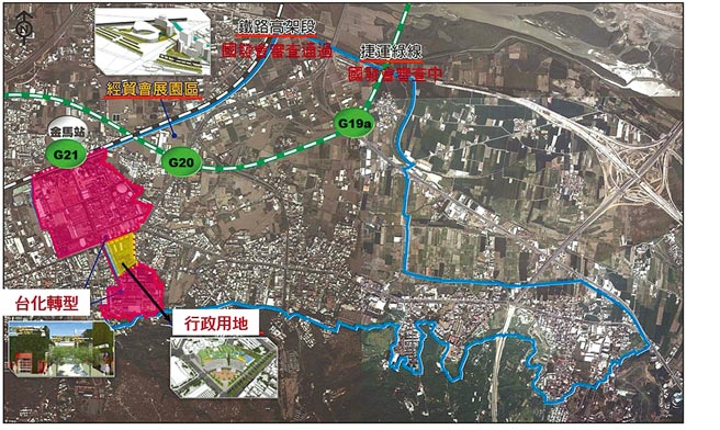 彰化县议会建议县府整合铁路高架、中捷绿线，加速推动扩大东区都市计画。（彰化县议会提供）