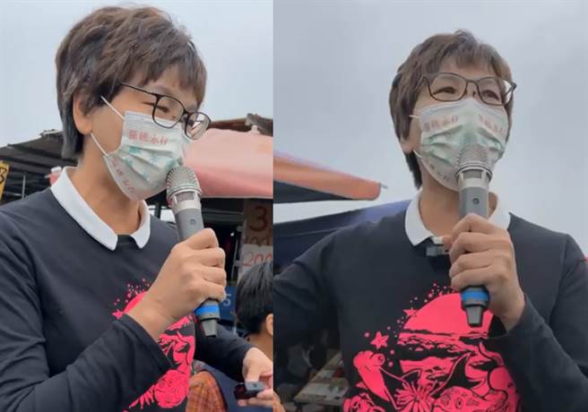 民眾党立委蔡壁如到台南善化牛墟市场进行街讲。（图／摘自蔡壁如脸书）