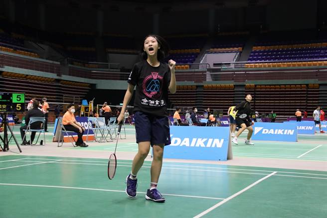韩蓁为合库北市中山抢下第一点胜利。（中华羽协提供）