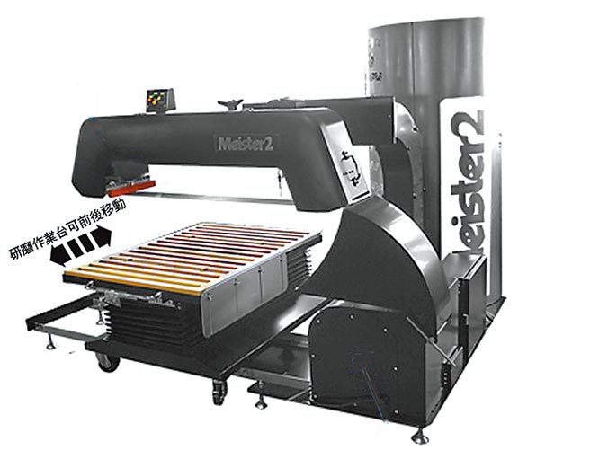 日胜国际企业销售日本制不銹钢金属表面研磨机，具有机器操作简单、研磨快速、刮伤可救回、平整度好及附有集尘器等作业优势，欢迎产业界至展区参观。图／日胜国际企业提供