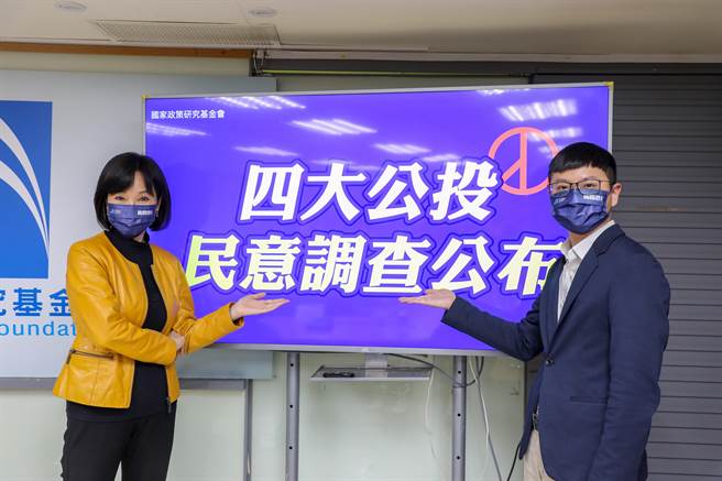 国民党智库今公布四大公投民调结果。（国民党团提供）