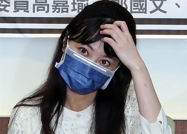 民进党立委高嘉瑜惊传遭男友林秉枢家暴，期间遭到痛殴、锁喉、拖行导致右脸、头部、四肢多处挫伤，还限制其行动。图为事发后高嘉瑜11/22日强作镇定在立院举行记者会。（资料照/赵双杰摄）