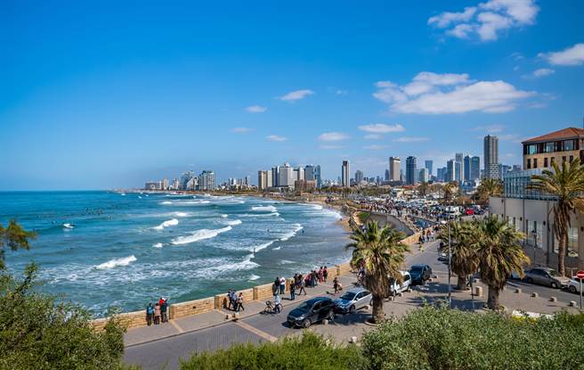 以色列城市特拉维夫（Tel Aviv）2021年一举超越巴黎，成为全球生活费用最高的城市。（达志影像/Shutterstock）