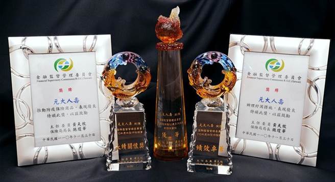 元大人寿连续四年获金管会年度保险竞赛肯定，2021年共拿下3大奖项。（图／元大人寿提供）
