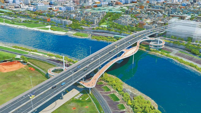 台北市内湖交通命脉「民权大桥」，北市府斥资16.2亿元改建，今年11月1日开工，并在昨日举办动工祈福典礼。（北市工务局提供／游念育台北传真）