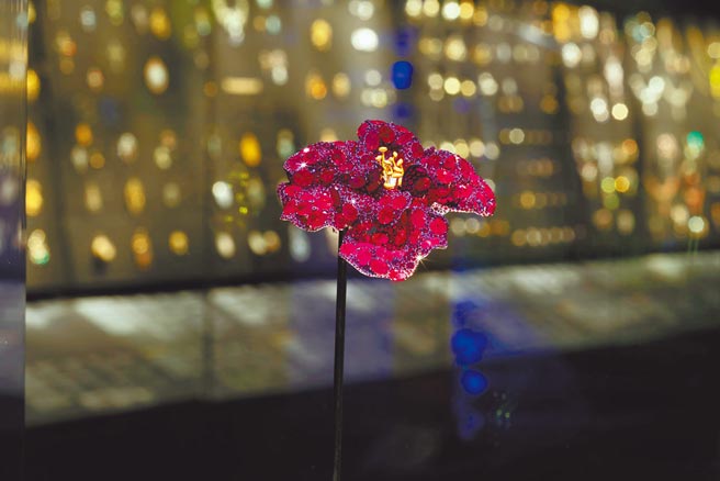 今年五月赵心绮的《红宝石牡丹胸针》获得英国伦敦V&A博物馆纳为永久馆藏，与维多利亚女王大婚时佩戴的皇冠并列。（伦敦V&A博物馆提供）