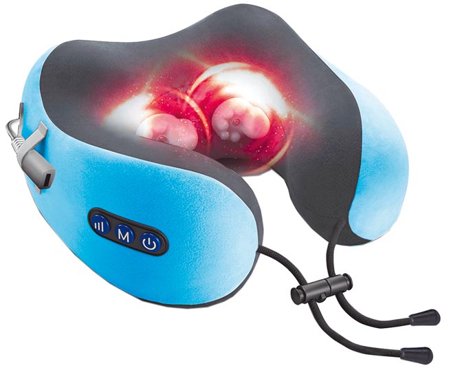 PChome 24h購物紓壓商品熱銷第5名的Concern康生摩力寶貝U型按摩頸枕，12月15日前享瘋搶價799元。（PChome 24h購物提供）