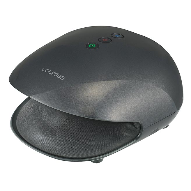 PChome 24h購物紓壓商品熱銷第4名的Lourdes煥采溫熱手部按摩器（升級版），12月15日前特價2999元，另全館滿額現領折價券。（PChome 24h購物提供）