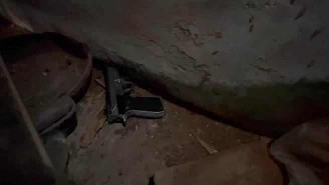 警方在现场查获洪嫌犯案用的空气枪。（翻摄照片／李京升苗栗传真）