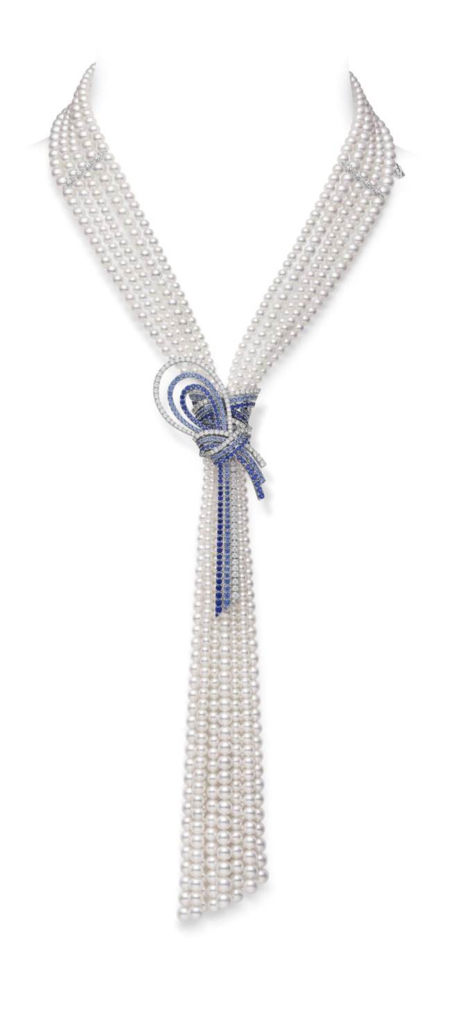 MIKIMOTO绳结造型项炼，494万元。（MIKIMOTO提供）