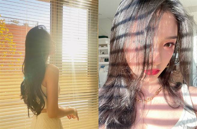 林允直言最喜欢阳光透进百叶窗的光影。（图／翻摄自林允Jelly微博）