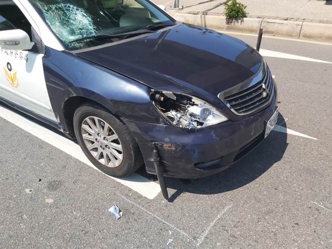 维修人员驾驶永明派出所警用汽车撞伤民眾，地院判决警局须负起连带赔偿责任，警局表示将追究相关人等行政责任。（图／北投警分局提供）