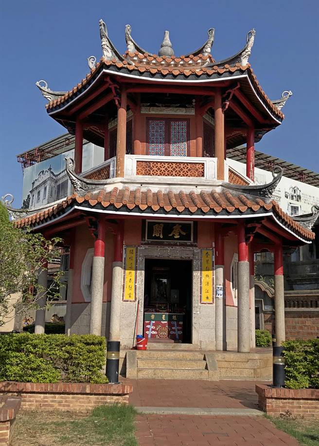 始建於清道光16年（1836）的奎閣是1座正6角型，平面重檐、攢尖屋頂的樓閣式古典建築。（李金生攝）