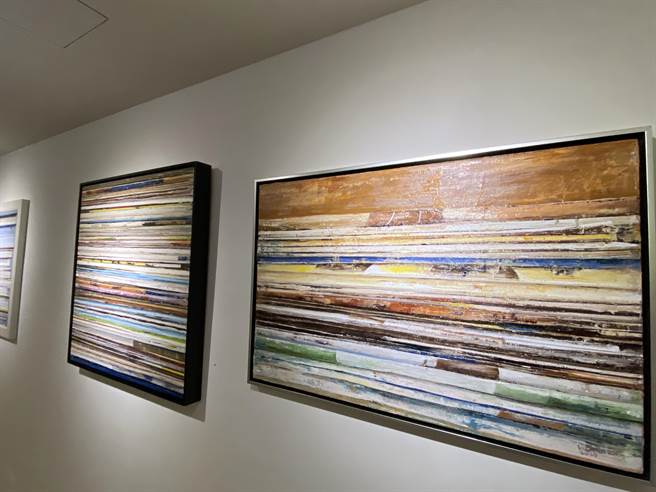 臻品藝術中心展出莊普、賴純純、林鴻文、吳怡蒨、劉文瑄、Maria Lehznina、徐婷、徐瑞謙等8名藝術家作品。（盧金足攝）