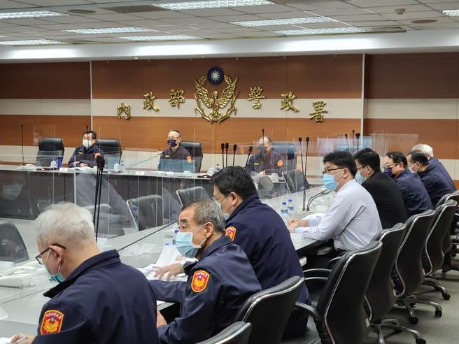 警政署長陳家欽3日主持視訊會議，要求各警察機關做好維安工作。（翻攝照片／林郁平台北傳真）