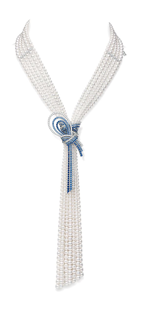 MIKIMOTO绳结造型项炼，494万元。（MIKIMOTO提供）