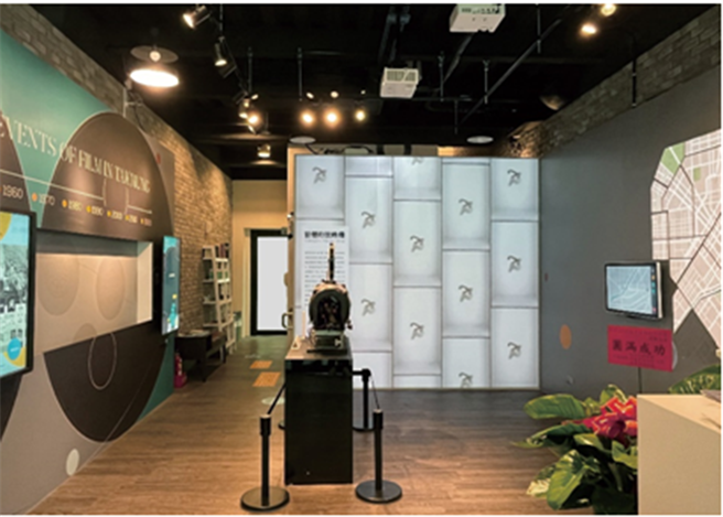 台中电影故事展全新布展，增设互动投影装置娱乐性十足。(台中市影视发展基金会提供)