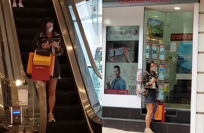 郭思琳近日被拍上名牌店血拚，还逛了房地产仲介店。（图／取自《on.cc东网》）