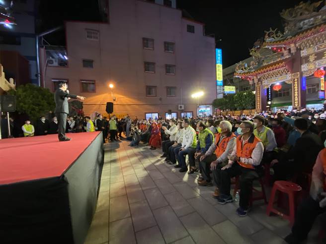 民进党4日晚上在台中市西屯区福寿宫举办国政说明会。（卢金足摄）