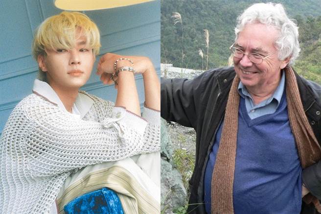 法国地质学家安朔叶奉献台湾30年，炎亚纶开玩笑认彼此关系。（合成图／索尼音乐、公视提供）
