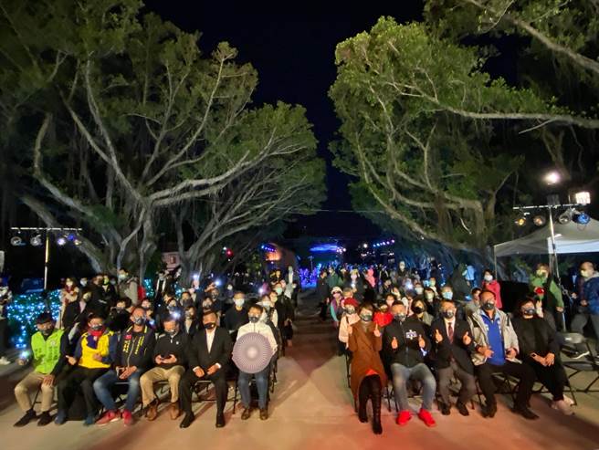 新北市立淡水古蹟博物館於4日晚間在淡水海關碼頭舉辦「光映淡水」開幕暨點燈。（淡水古蹟博物館提供）