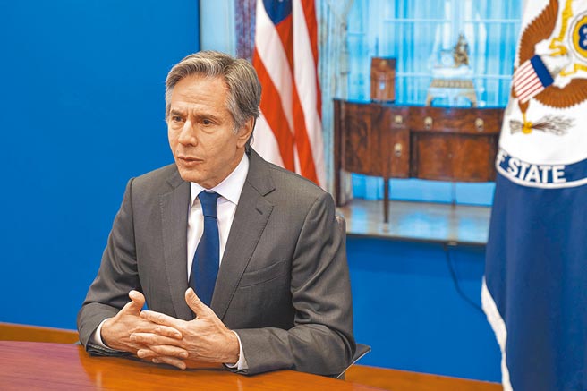 美國國務卿布林肯3日接受路透訪問時警告，希望中國領導人慎重考慮，不要在台灣海峽引發危機。（摘自美國國務院網站）