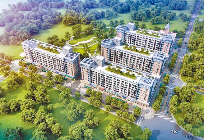 彰化县政府自筹办理兴建第一座青年住宅模拟图。（彰化县政府提供）