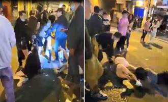 影〉香港蘭桂坊爆女子群毆粗口對罵 老外觀戰起哄現場錄影解說