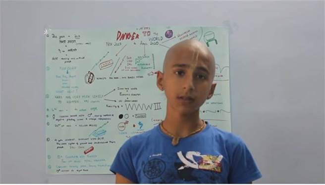 印度神童不断预测国际走势，近日预测的7大事件中，有3个已验证。（图／翻摄自YouTube《Conscience》）