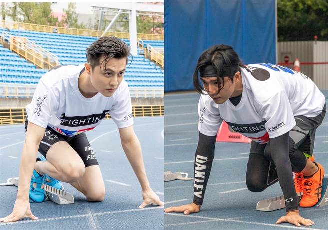 王子与贺军翔都在男子百米测试赛跑出极佳成绩。（好看娱乐提供）