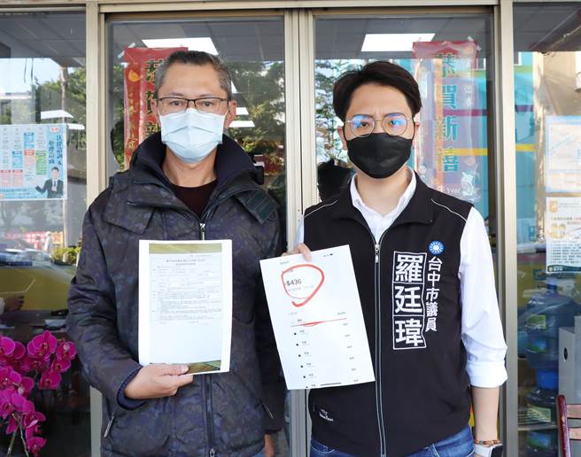 市議員羅廷瑋（右）6日不滿指出，不論業者或是外送員都無法跟外送平台有暢通的陳情或申訴管道，導致權益受損。(市議員羅廷瑋服務處提供)