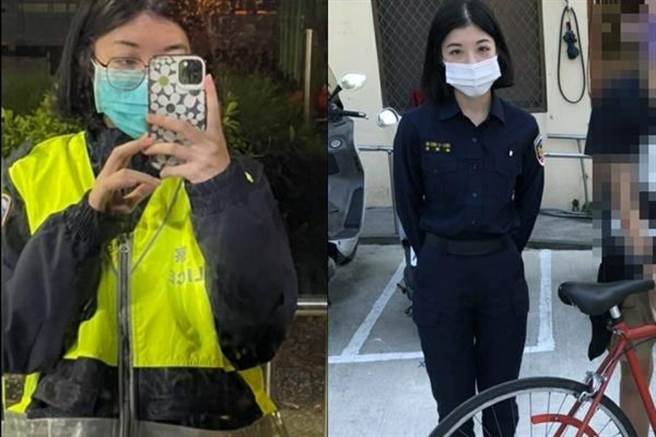 才刚到派出所实习约1个月的陈漪伦，为找回少年生日礼物锲而不舍。（翻摄照片／洪靖宜高雄传真）